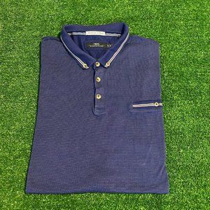 Next London Men's Short Sleeve Polka Dot Pocket Polo Casual Shirt Big Size XXL